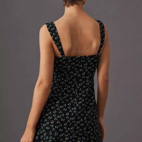Hutch Anthropologie Ditsy Floral Print Corset Mini Dress Size Medium - Picture 3 of 15